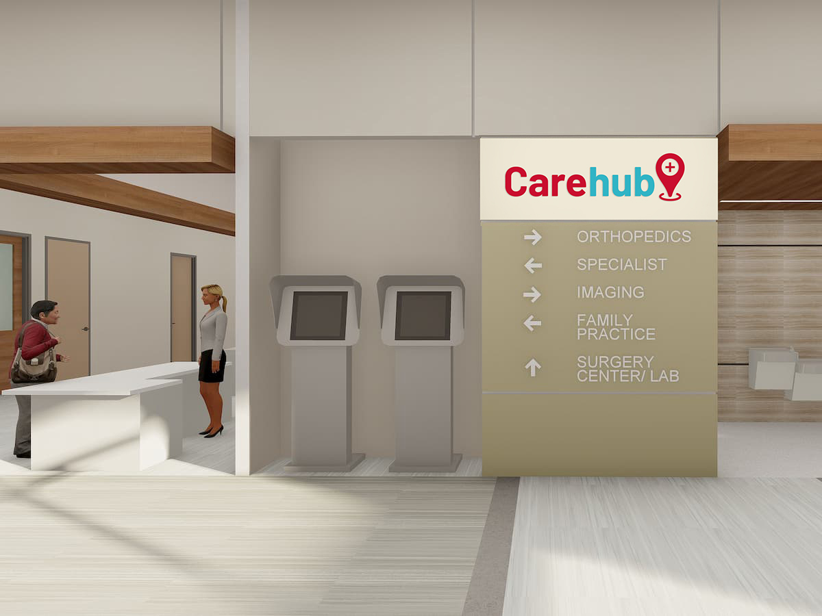 Carehub interior kiosk view